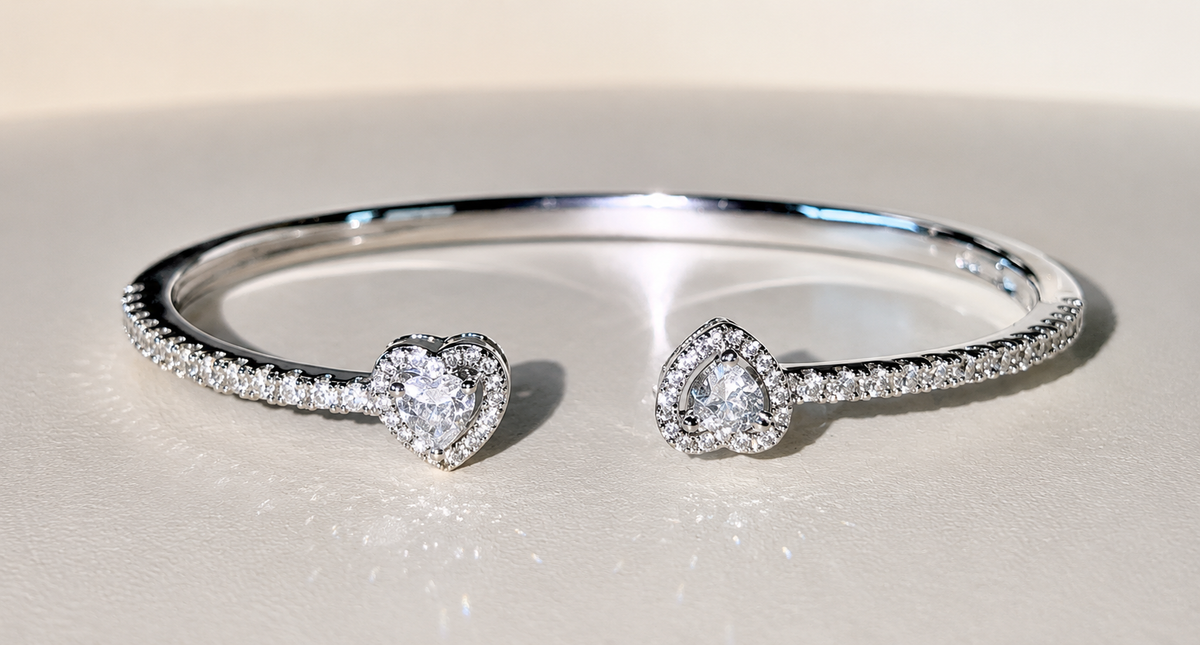 Champagne Heart Bangle