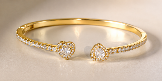 Champagne Heart Bangle